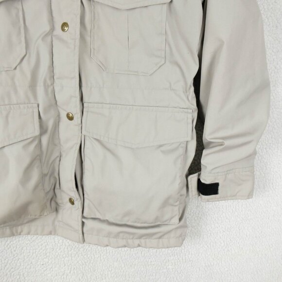 Vintage Eddie Bauer Parka Mens Small Gray Lined Hooded Outdoor Winter Jacket 90S - Picture 3 of 10